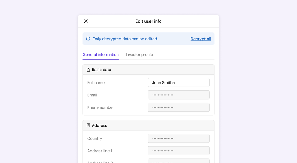 A better way to edit user and business data